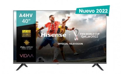 Hisense Smart TV LED 40A4HV 40", Full HD, Negro - Macrodex