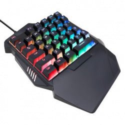 Teclado Gamer BRobotix 567892 RGB Una Mano, alámbrico - Macrodex