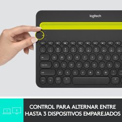 Teclado Logitech K480 Multiplataforma, Inalámbrico, Bluetooth - Macrodex