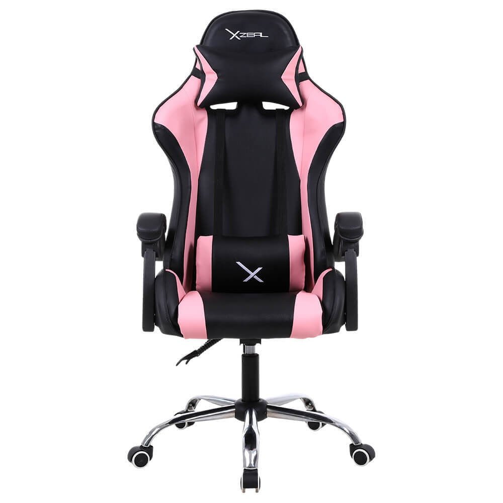 XZEAL Silla Gamer XZ05, hasta 115KG, Negro/Rosa - Macrodex