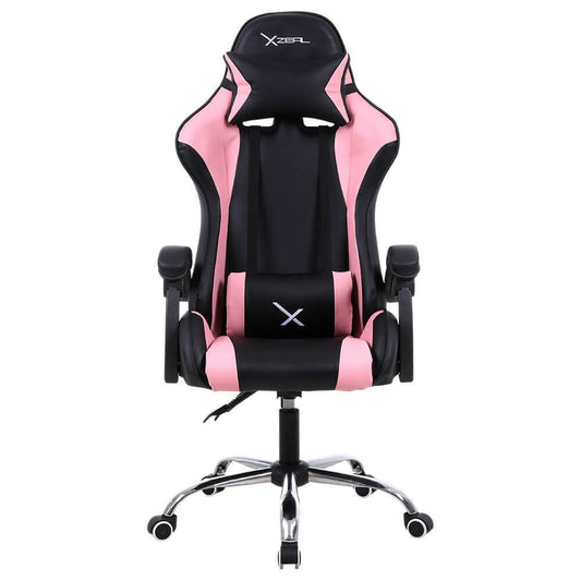 XZEAL Silla Gamer XZ05, hasta 115KG, Negro/Rosa - Macrodex